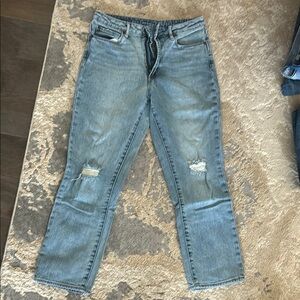 Classic Blue Distressed Women's Jeans